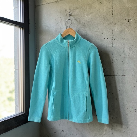 Tommy Bahama Women’s Aqua Full Zip Jacket! Medium! - Picture 9 of 12